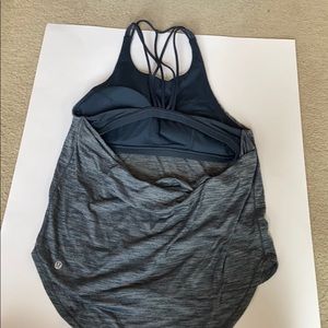 Lululemon Raise the Bar Tank Heathered Teal 8
